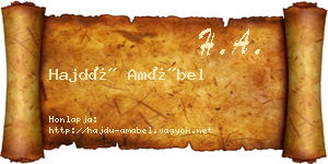 Hajdú Amábel névjegykártya